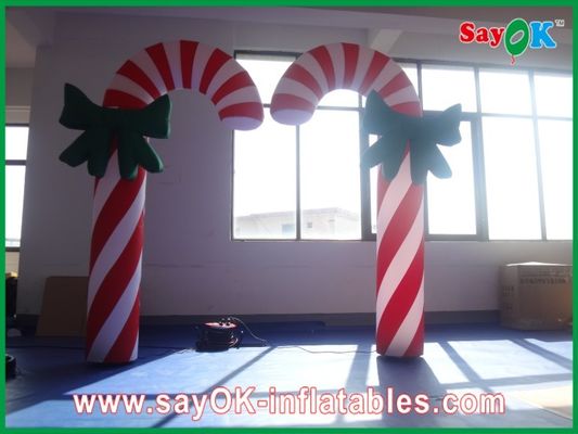 Custom Durable Advertising Inflatable Candy Cane For Christmas Holiday