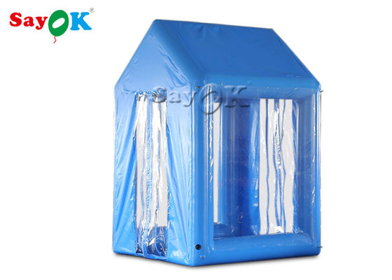2x2x3M Blue PVC  Inflatable Medical Tent Human Atomization Disinfection Door Channel