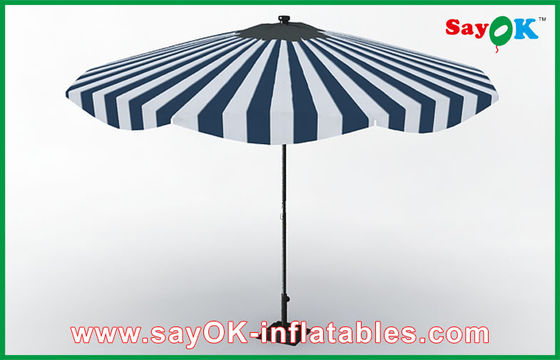 Small Canopy Tent Customized Beach Wood Handle Sun Umbrella Aluminum Frame Sun Protective Umbrella