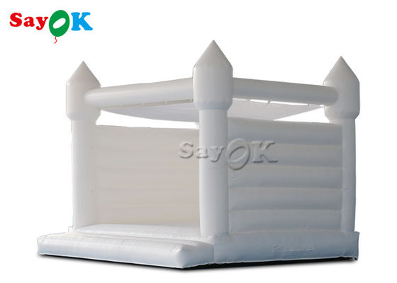 Adult Kid Pure White Pvc Wedding Bounce House With Air Blower