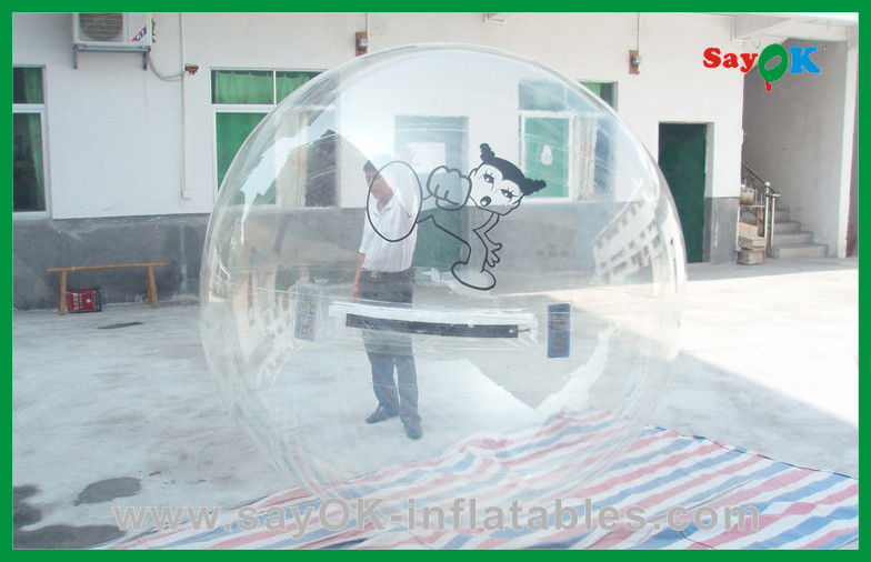 Transparent Floating Ball Inflatable Water Toys , Walk On Water Bubble
