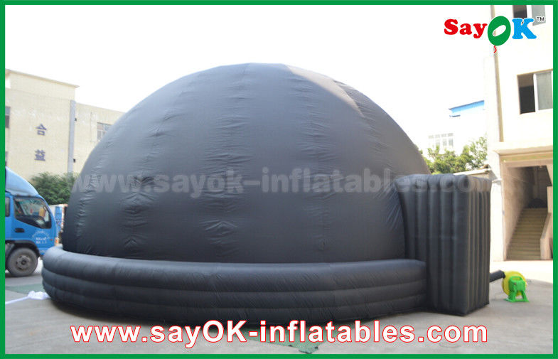 Black Blow Up Inflatable Mobile Planetarium Dome Projection Tent With Air Blower