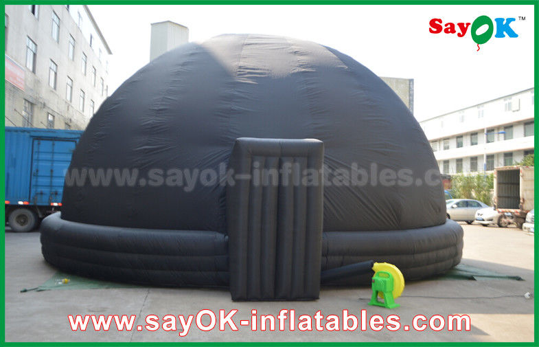 Black Blow Up Inflatable Mobile Planetarium Dome Projection Tent With Air Blower