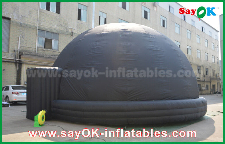 Black Blow Up Inflatable Mobile Planetarium Dome Projection Tent With Air Blower