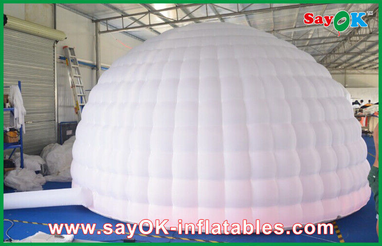 Led Lights Inflatable Air Tent , Diameter 5m Inflatable Dome Tent
