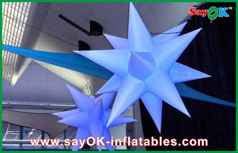 Custom Holiday Inflatable Lighting Decoration , Blow Up Stars
