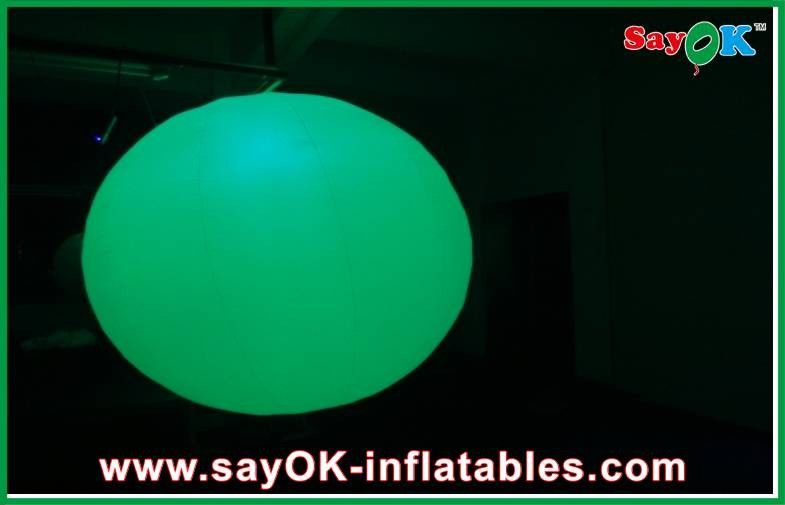 Rental Business Outdoor Inflatable Decorations , Rounded Ball Inflatable Led Light