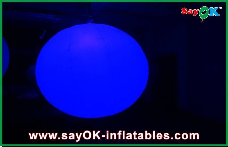 Rental Business Outdoor Inflatable Decorations , Rounded Ball Inflatable Led Light