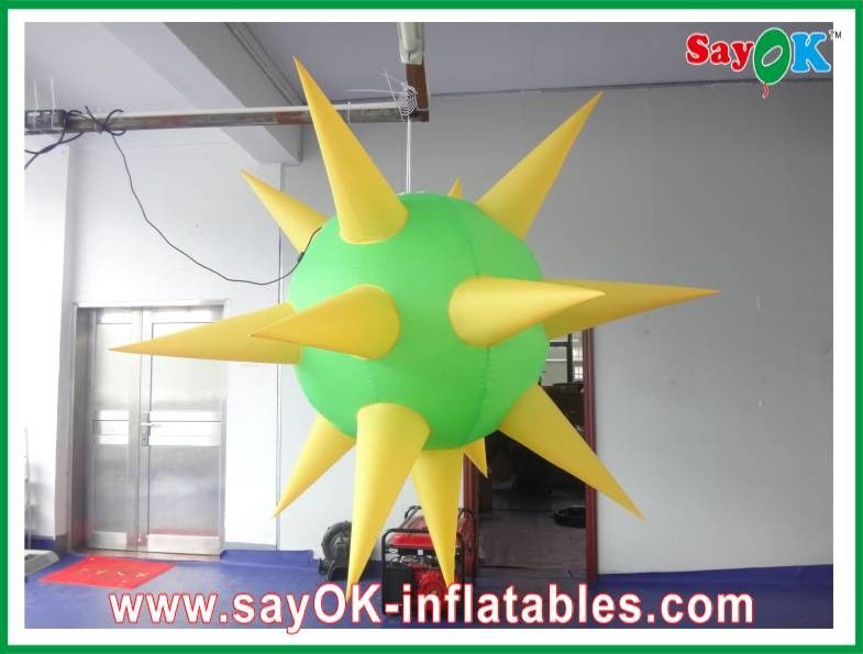 Air Blower Inflatable Lighting Decoration Modern Green and Yellow