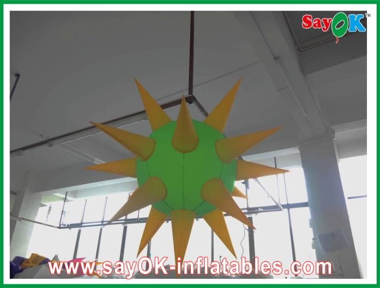 Air Blower Inflatable Lighting Decoration Modern Green and Yellow