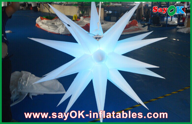 Diameter 1.5m Inflatable Lighting Decoration , Adverstiing Led Light Star