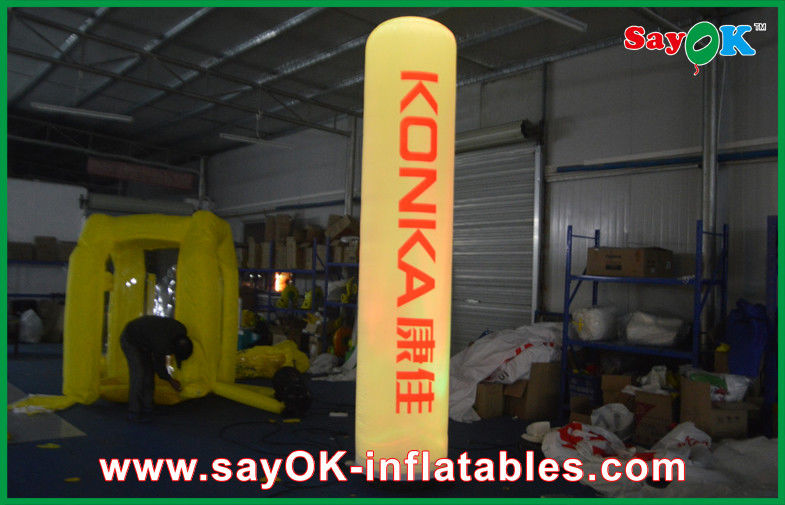 3m Height Inflatable Lighting Decoration Led Pillar Cube Column Printed