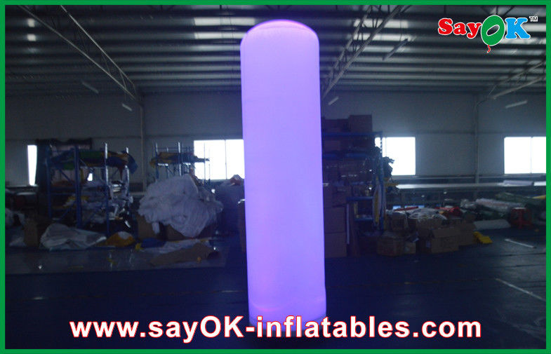 Customized Pink Inflatable Lighting Decoration 4m Lamp Poles For Event