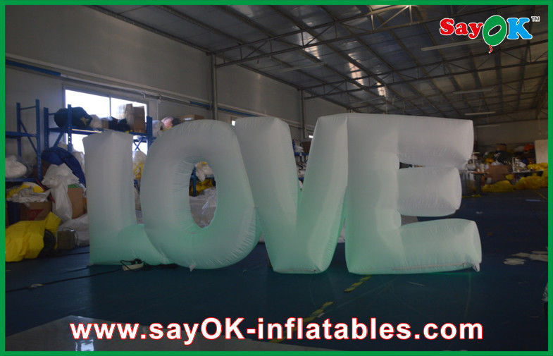 Popular 190T Nylon Inflatable Lighting Decoration For Valentines Day