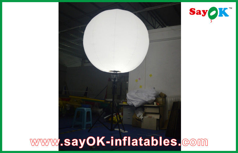 Led Bulb Diameter 2m Inflatable Advertising Balloons Stand Pole