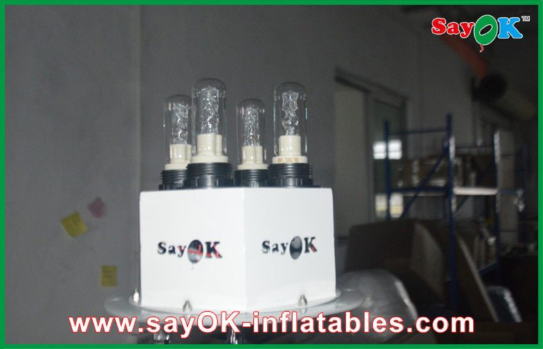 Led Bulb Diameter 2m Inflatable Advertising Balloons Stand Pole