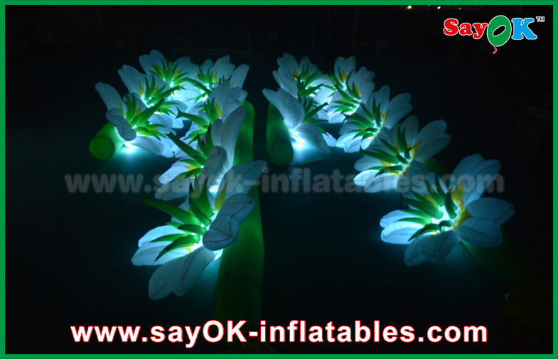 Promotional Led Inflatable Flower Decoration 190t Oxford Cloth