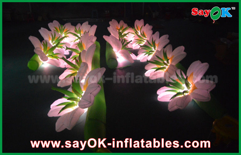 Promotional Led Inflatable Flower Decoration 190t Oxford Cloth