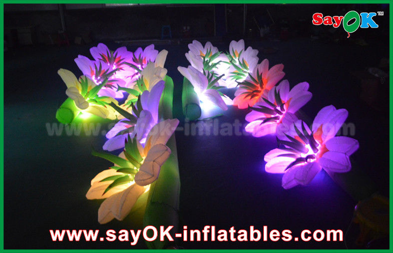 Promotional Led Inflatable Flower Decoration 190t Oxford Cloth