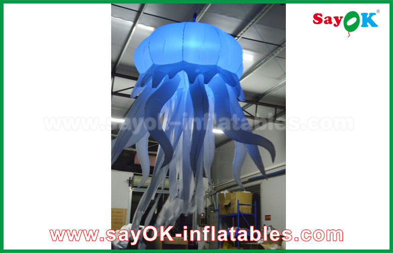 190T Nylon Cloth Jellyfish Inflatable Lighting Decoration With Led Light Party