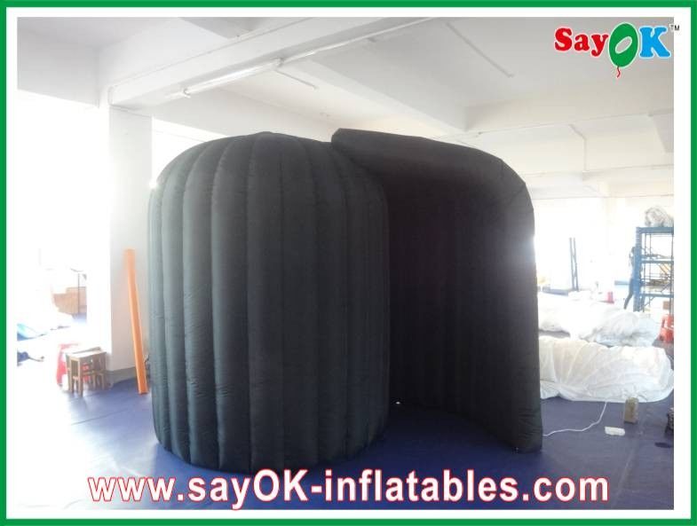 Professional Photo Studio Portable Inflatable Blow-Up Photobooth Fire-Resistant With Logo Black