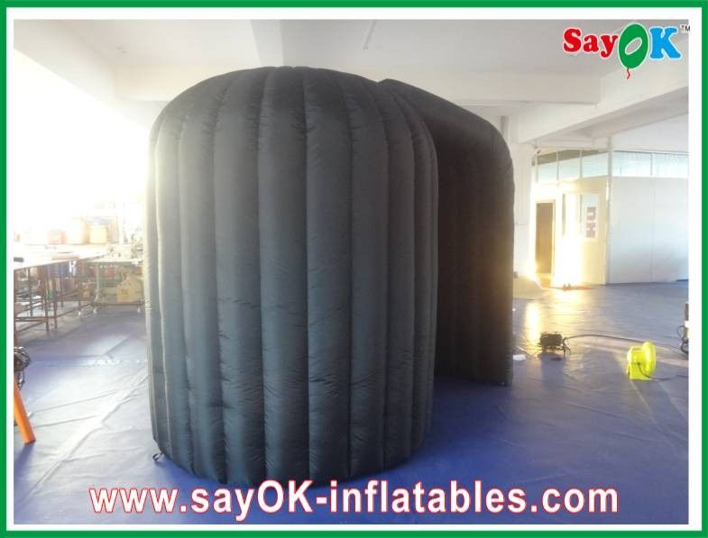 Professional Photo Studio Portable Inflatable Blow-Up Photobooth Fire-Resistant With Logo Black