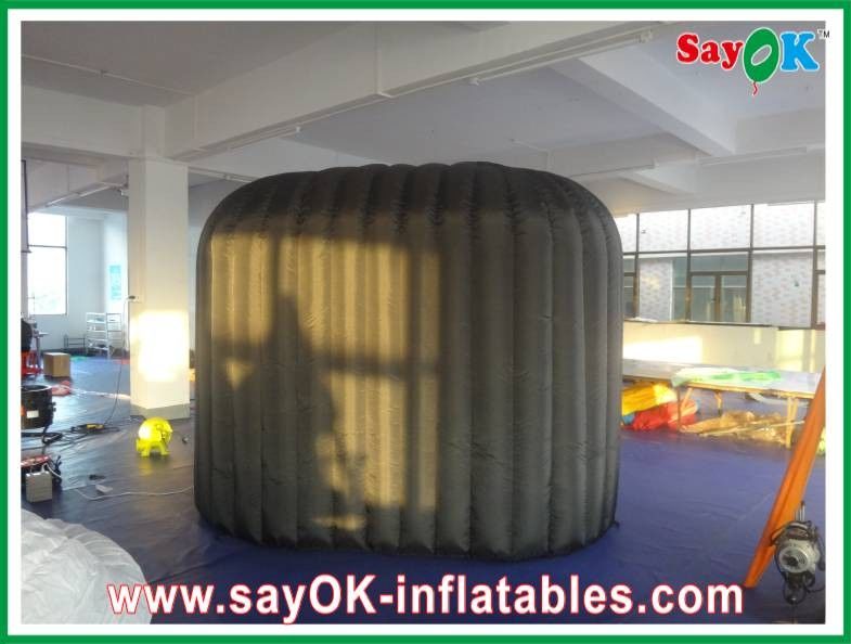 Professional Photo Studio Portable Inflatable Blow-Up Photobooth Fire-Resistant With Logo Black