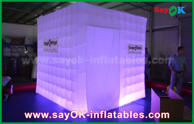 Inflatable Party Tent Portable Inflatable Led Cube Photo Booth Props Fire-Resisitant