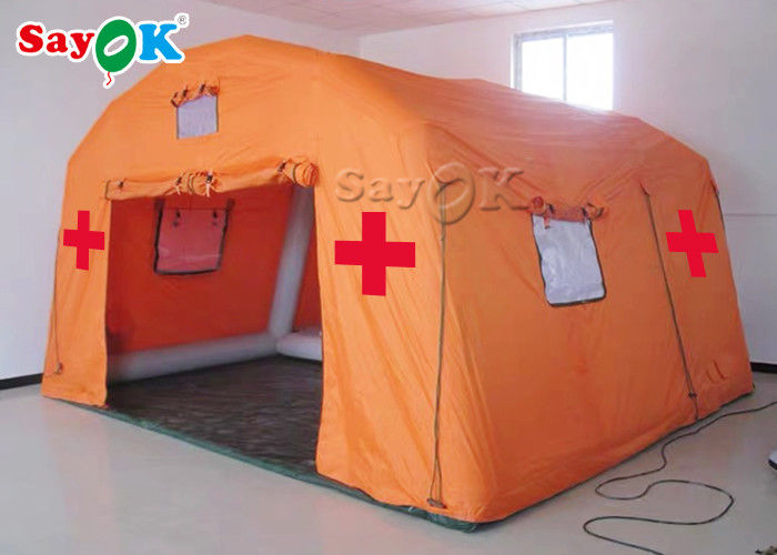inflatable emergency tent Fire Proof PVC Tarpaulin  Inflatable Medical Tent / Medical Relief Tent