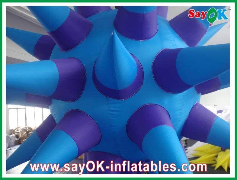 Hanging Inflatable Lighting Decoration , Purple 2m Inflatable Led Star