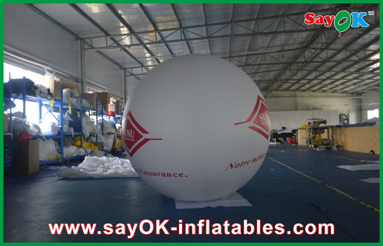 White Light 0.18mmPVC Inflatable Giant Commerical Helium Ballon Outdoor Advertising