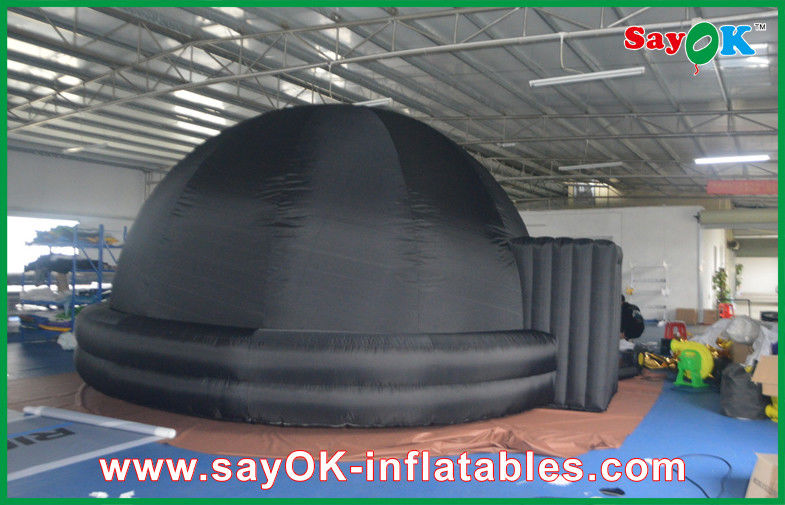 Portable Inflatable Planetarium , 210D Oxford Cloth Black Inflatable Dome Tent