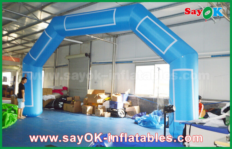 Inflatable Rainbow Arch Customized Blue Inflatable Arch Velcro Print Event Inflatable Finish Line