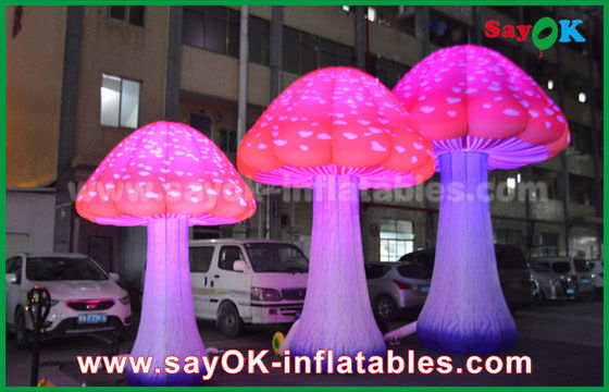 190T نایلون قرمز 2 - 5 M قارچ پرتابی چراغ LED برای تبلیغات / تزئینات