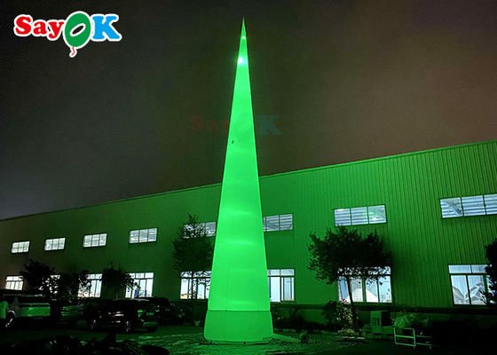 مخروط ترافیکی بادی LED سفید 7 متری و 23 فوتی با چراغ های تغییر رنگ