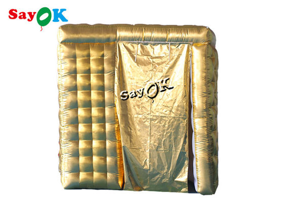 تزئینات مهمانی بادی 2.4 متری 8 فوت طلایی رنگ قوس عکس بادی غرفه عکس با دمنده هوای داخلی