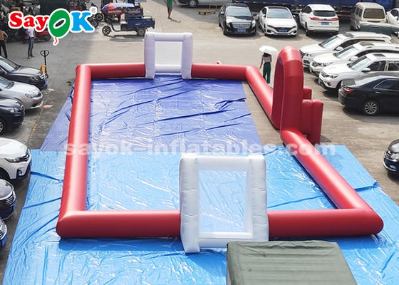 20*8m قرمز PVC پلین پرتابی بازی های ورزشی در فضای باز میدان فوتبال