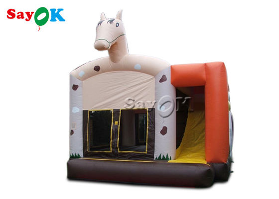 PVC دو بخیه ساز پرتاب اسب قلعه پرتاب برای حیاط