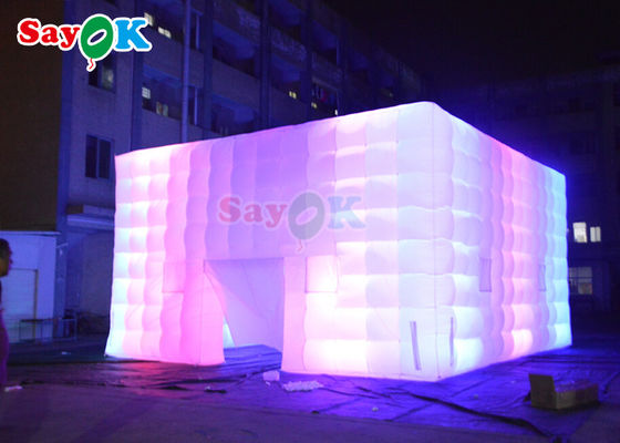 خیمه Air Cube سفارشی قابل انفجار کلوپ شبانه اتاق عکاسی عروسی با چراغ LED رنگارنگ