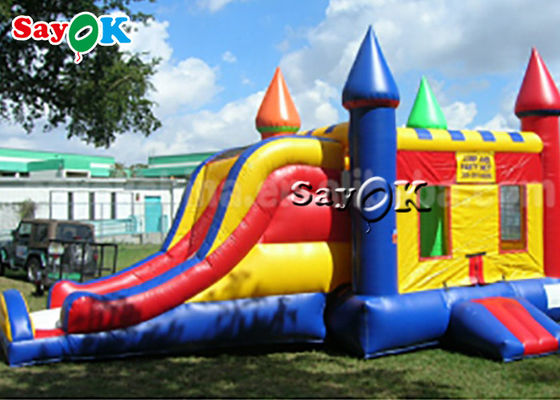 6*4m Pvc Air Jumping Bouncing Castles With Slide Commercial Inflatable Bouncer برای بچه ها